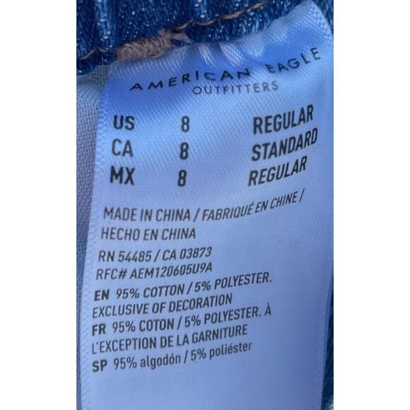 AMERICAN EAGLE Elastic waist, Baggy Jean size 8, NO. 3685 - Picture 7 of 8